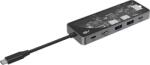ISY IAD 1024-2 USB 3.1 Type-C multiport adapter, HDMI, LAN, 2x USB-A, USB-C PD 100W, átlátszó (2V225518) (IAD-1024-2)