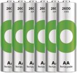 GP Batteries ReCyko NiMH Akkumulátor HR6 (AA), 2600mAh, 6db (B2527V) (B2527V)