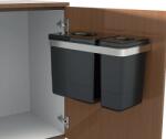 EKOTECH Beépíthető hulladékgyűjtő/kuka BELT 60 1x15 liter+1x7 liter (940041602)