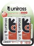 Uniross hybrio 2xD tölthető akkumulátor 3000mAh, 2db/csomag(UH2D3000) (UH2D3000)