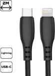 Cellect adatkábel Type-C to Lightning 2m, 3A, fekete (MDCU-TYPEC-LIGHTN2BK) (MDCU-TYPEC-LIGHTN2BK)