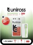 Uniross 9V tölthető akkumulátor 200 mh, (1009V 200MAH NI-0091) (UH19V200)