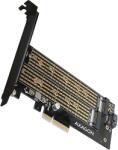 AXAGON PCIe 3.0 x4 adapter 1x NVMe + SATA M. 2 SSD meghajtókhoz (PCEM2-D) (PCEM2-D)