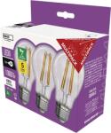 EMOS Filament LED gömb izzó E27, A60, 75W, 1060lm, 4000K, 5W, természetes fehér, 3 darab (ZF5158.3) (ZF5158.3)
