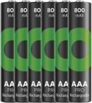 GP Batteries ReCyko Pro NiMH Akkumulátor HR03 (AAA), 6db (B2618V) (B2618V)