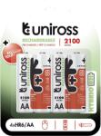 Uniross hybrio 4xAA ceruza tölthető akkumulátor 2100mAh, 4db/csomag (UH4AA2100) (UH4AA2100)