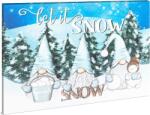 Family Decor LED fali kép, Let it snow, manók, 40 x 30 cm, 20 LED, hidegfehér (58479) (58479)