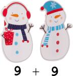 Family Collection Karácsonyi csipesz szalaggal, hóember, 22 x 35 mm, 18 db, 2 méter / csomag (58526B) (58526B)