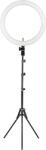 SUNPAK LED 448 kéttónusú körlámpa + lámpaállvány hordtáska, fekete (SP-VL-LED-448-19RK) (SP-VL-LED-448-19RK)