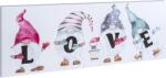 Family Decor LED-es fali kép, "LOVE" manók, 70 x 30 cm, 6 LED, melegfehér (58477) (58477)