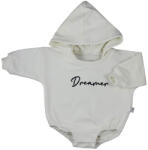 KOALA Hosszú ujjú baba body kapucnival baggy Koala Dreamer bézs - pindurka
