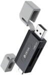 DEVIA Card reader Devia Cititor Card 2in1 Leopard Series USB si Type-C, 2.0, SD/TF, Negru (DVCCLS2N) - vexio