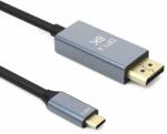 DeTech Кабел DeTech, USB C(м) към DP(м), 1.8m, 8К, черен (DF18398)