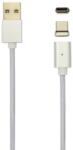 SBOX Кабел sbox magnetic typec, от usb c(м) към usb c(м), магнитен, 1м, сив (magnetic-typec)