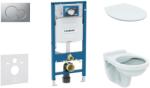 Geberit Duofix - Set de instalare încastrată, vas de toaletă Alpha cu capac, clapetă Sigma01, crom mat 111.300. 00.5 ND3 (111.300.00.5 ND3)
