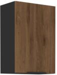 TEMPO KONDELA Felső szekrény, okapi dió/fekete, MENZO 50 G-72 1F - sprintbutor