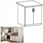 TEMPO KONDELA Alsószekrény D80, fehér/sosna Andersen, SICILIA - sprintbutor