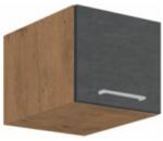 TEMPO KONDELA Felsőszekrény, tölgy lancelot/szürke matt, VEGA 40 NAGU-36 1F - sprintbutor