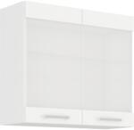 TEMPO KONDELA Felsőszekrény, fehér, SPLIT 80 GS-72 2F - sprintbutor