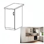 TEMPO KONDELA Alsószekrény D40, balos, fehér/sosna Andersen, SICILIA - sprintbutor