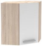 TEMPO KONDELA Felső sarokszekrény 1DV, tölgy sonoma/fehér, NOVA PLUS NOPL-013-OH - sprintbutor