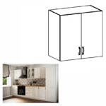 TEMPO KONDELA Felsőszekrény G60, fehér/sosna Andersen, SICILIA - sprintbutor