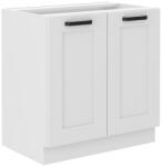 TEMPO KONDELA Alsó szekrény, fehér, LULA 80 D 2F BB - sprintbutor