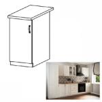 TEMPO KONDELA Alsószekrény D30, balos, fehér/sosna Andersen, SICILIA - sprintbutor