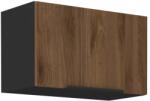 TEMPO KONDELA Felső szekrény, okapi dió/fekete, MENZO 60 GU-36 1F - sprintbutor