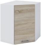 TEMPO KONDELA Felső sarokszekrény, tölgy sonoma/fehér, FABIANA W - 60N