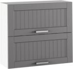 TEMPO KONDELA Felső szekrény, sötétszürke/fehér, JULIA TYP 12 - sprintbutor