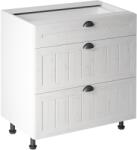 TEMPO KONDELA Alsószekrény három fiókkal D80S3, fehér/sosna andersen, PROVANCE - sprintbutor