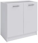 TEMPO KONDELA kétajtós alsószekrény, fehér, FABIANA S80 - sprintbutor