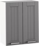 TEMPO KONDELA Felső szekrény, sötétszürke/fehér, JULIA TYP 6