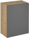 TEMPO KONDELA Felső szekrény, artisan tölgy/szürke matt, univerzális, LANGEN G60 - sprintbutor