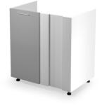 Halmar Vento dkn-100/82 sarok mosogató szekrény magasfényű szürke - sprintbutor
