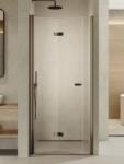 NEW TRENDY New Soleo Gunmetal Brushed zuhanyajtók 80 cm összecsukható grafit csiszolt/átlátszó üveg D-0540A (D0540A)
