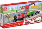 Hape Set trenulet din lemn - Livrare marfa, 19 piese, Hape E3731A (E3731A) Trenulet