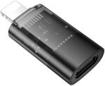 hoco. UA36A adapter - Lightning / Type-C (USB-C) - OTG adapter, átlátszó/fekete