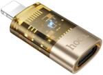 hoco. UA36A adapter - Lightning / Type-C (USB-C) - OTG adapter, átlátszó/arany