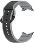 Mybandz 75301 rés-nélküli szilikon óraszíj galaxy watch 5-6-7 /fekete-szürke/ 20mm (75301)