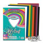 Scool Collection Art & Craft dekorgumi hab lapok A4 10 ív - vegyes színek (FR-SC1488)