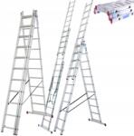 KRAUSE Prémium Létra Krause Alumínium 3x11 725cm Tüv Új Technológia (SOLIDNA DRABINA ALUMINIOWA 3X11)