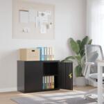 vidaXL fekete acél irattartó szekrény 90 x 40 x 70 cm (339722)