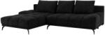 Windsor & Co Fekete sarokkanapé Windsor & Co Cirrus 290 cm, bal (WIN_LCF_168_F1_CIRRUS6)