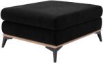 Windsor & Co Fekete bársony lábzsámoly Windsor & Co Astre 106 x 78 cm (WIN_POUF_46_F1_ASTRE8)