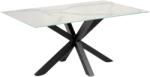 Kave Home Fehér porcelán étkezőasztal Kave Home Argo 180 x 100 cm fekete alappal (LF-C409K05)
