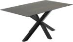 Kave Home Fekete porcelán étkezőasztal Kave Home Argo 180 x 100 cm fekete alappal (LF-C409K09)