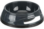 TRIXIE Műanyag Tál Gumiperemmel 0, 75l/16cm Fekete -Kifutó (24952F)