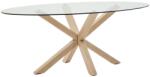 Kave Home Üveg étkezőasztal Kave Home Argo II. 200 x 100 cm természetes fém talppal (LF-CC1354C05)